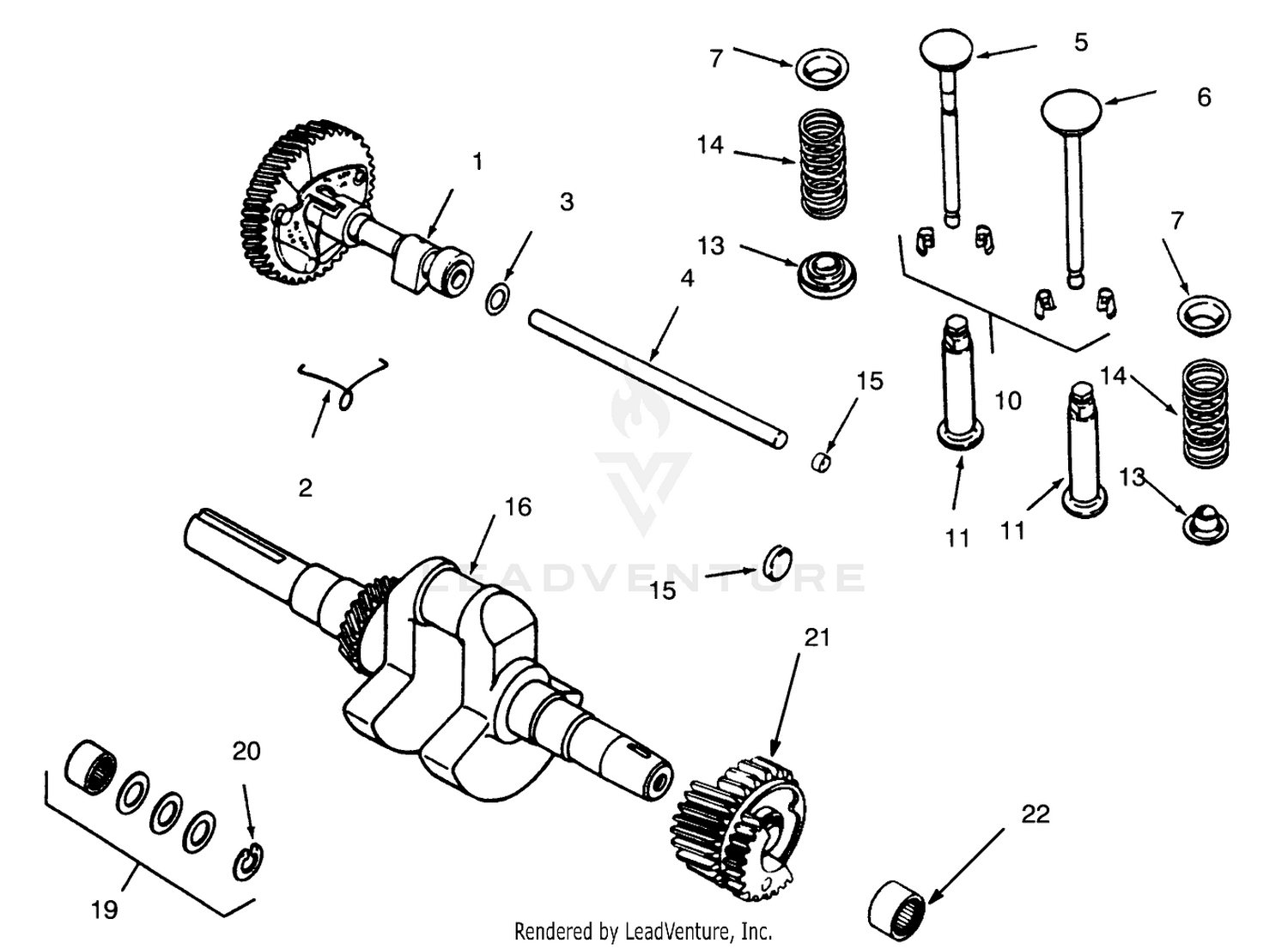 Camshaft, Crankshaft And Valves