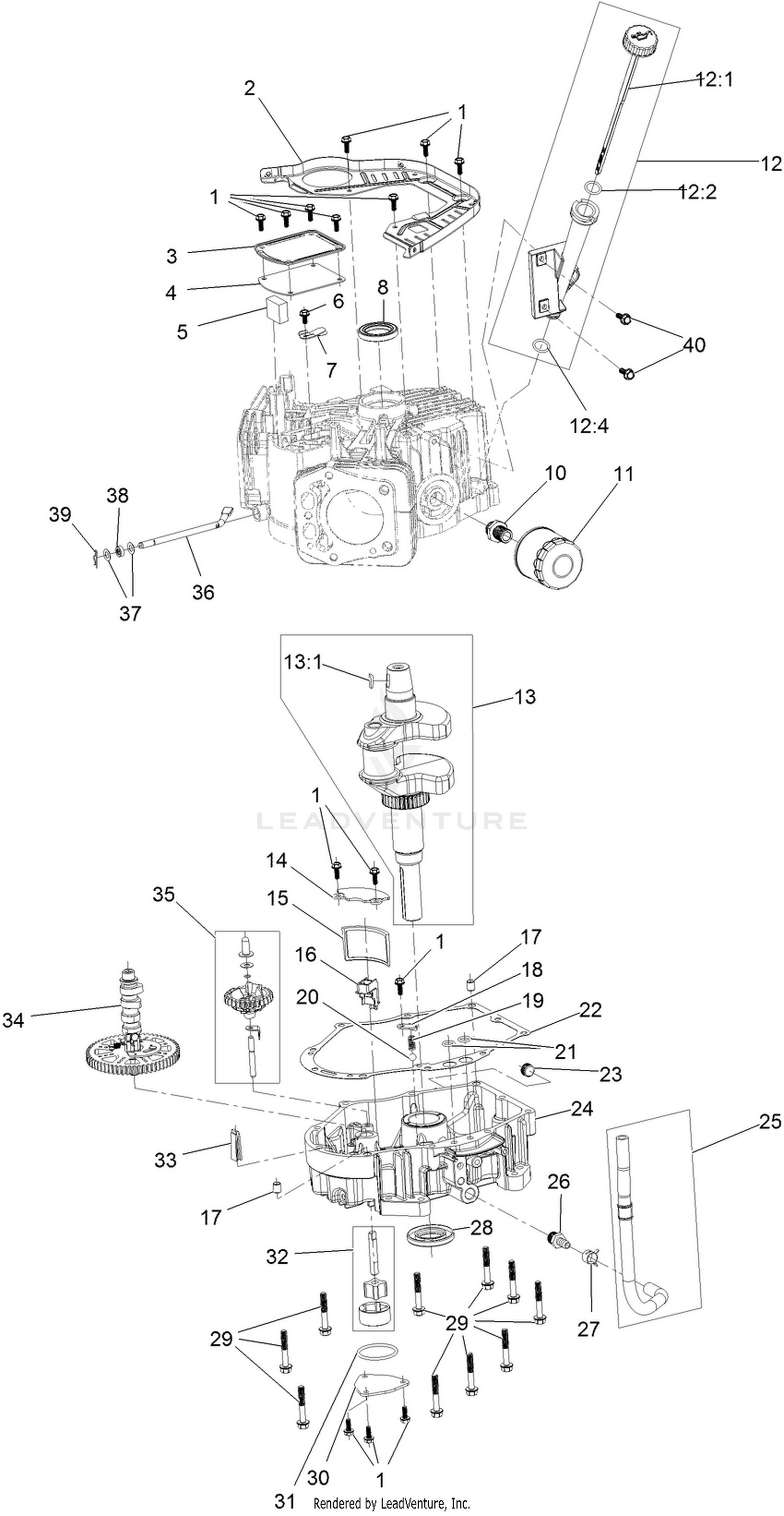 Crankcase and Crankshaft Assembly