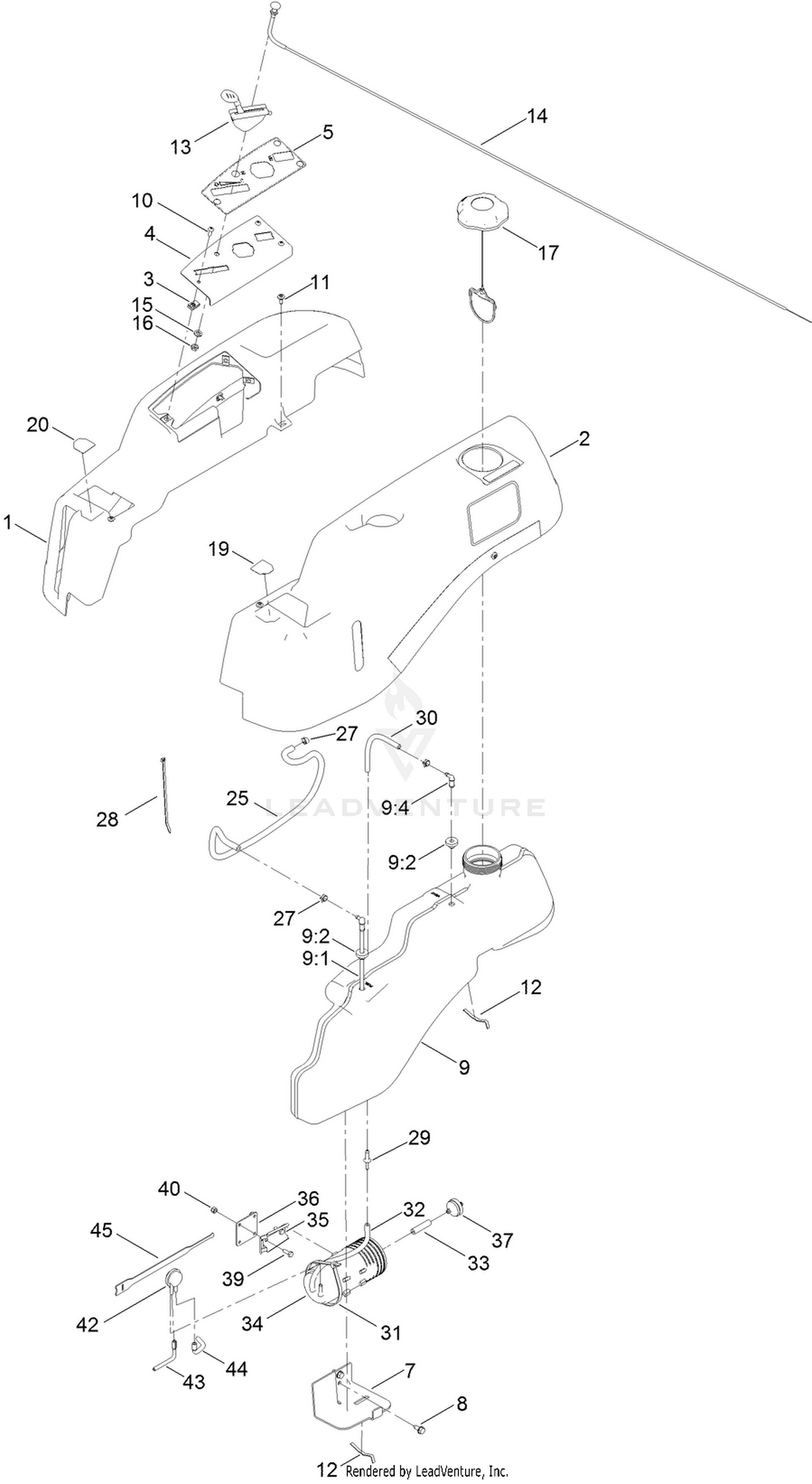 Body Styling and Fuel Tank Assembly