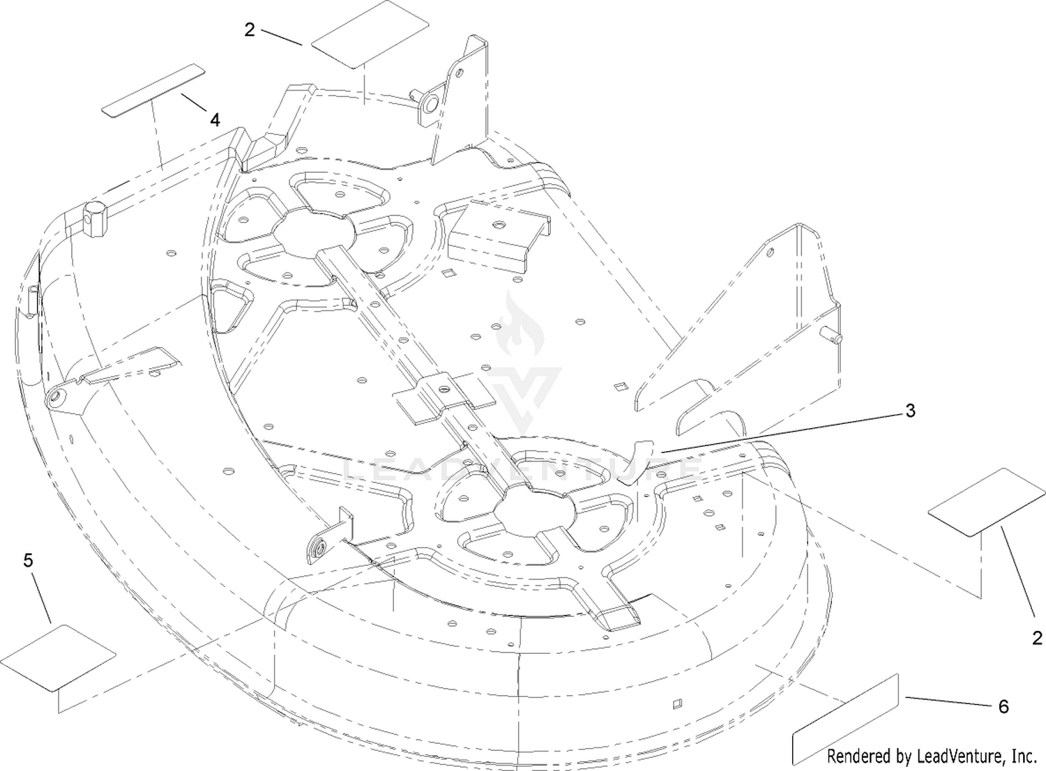 38in Deck Decal Assembly No. 107-9139