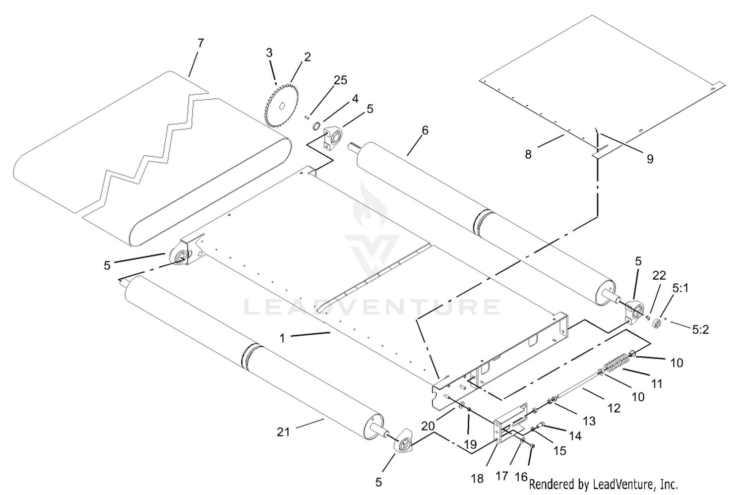 Slider Bed and Roller Assembly
