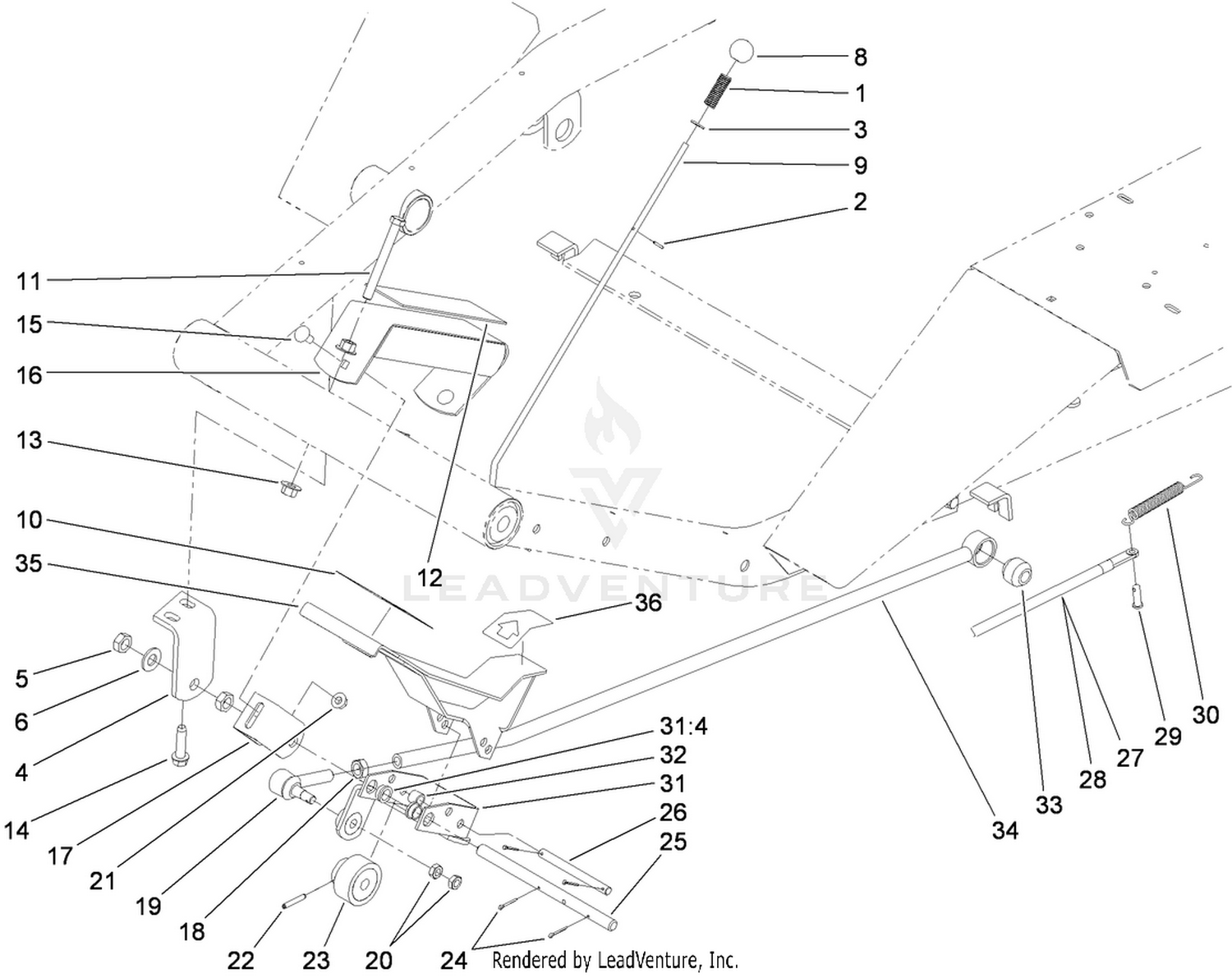 Traction Pedal Assembly