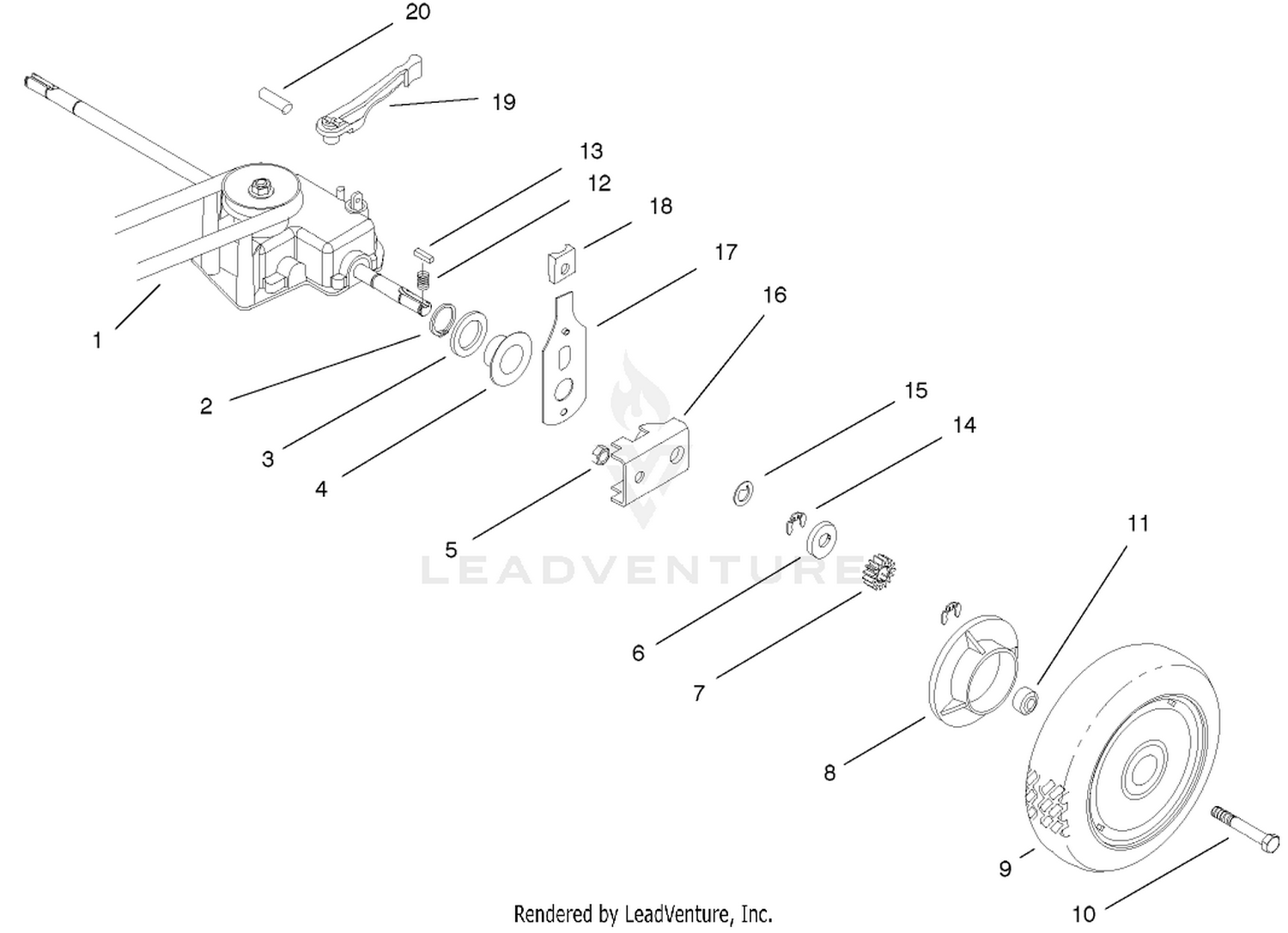 Rear Wheel  Gear Case Assembly