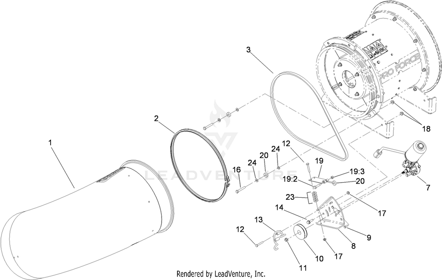 Nozzle, Belt and Guard Assembly
