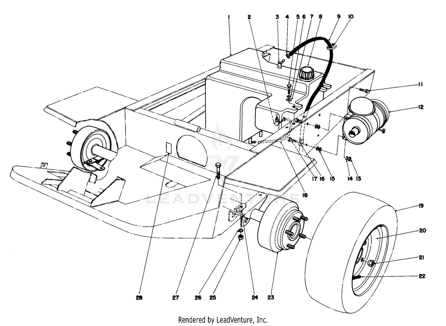Gas Tank And Air Cleaner Assembly