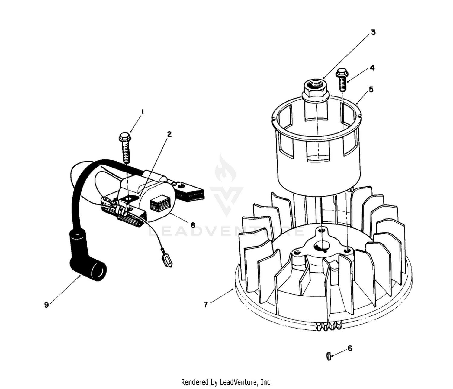Magneto  Flywheel Assembly (model No. Vmk9)