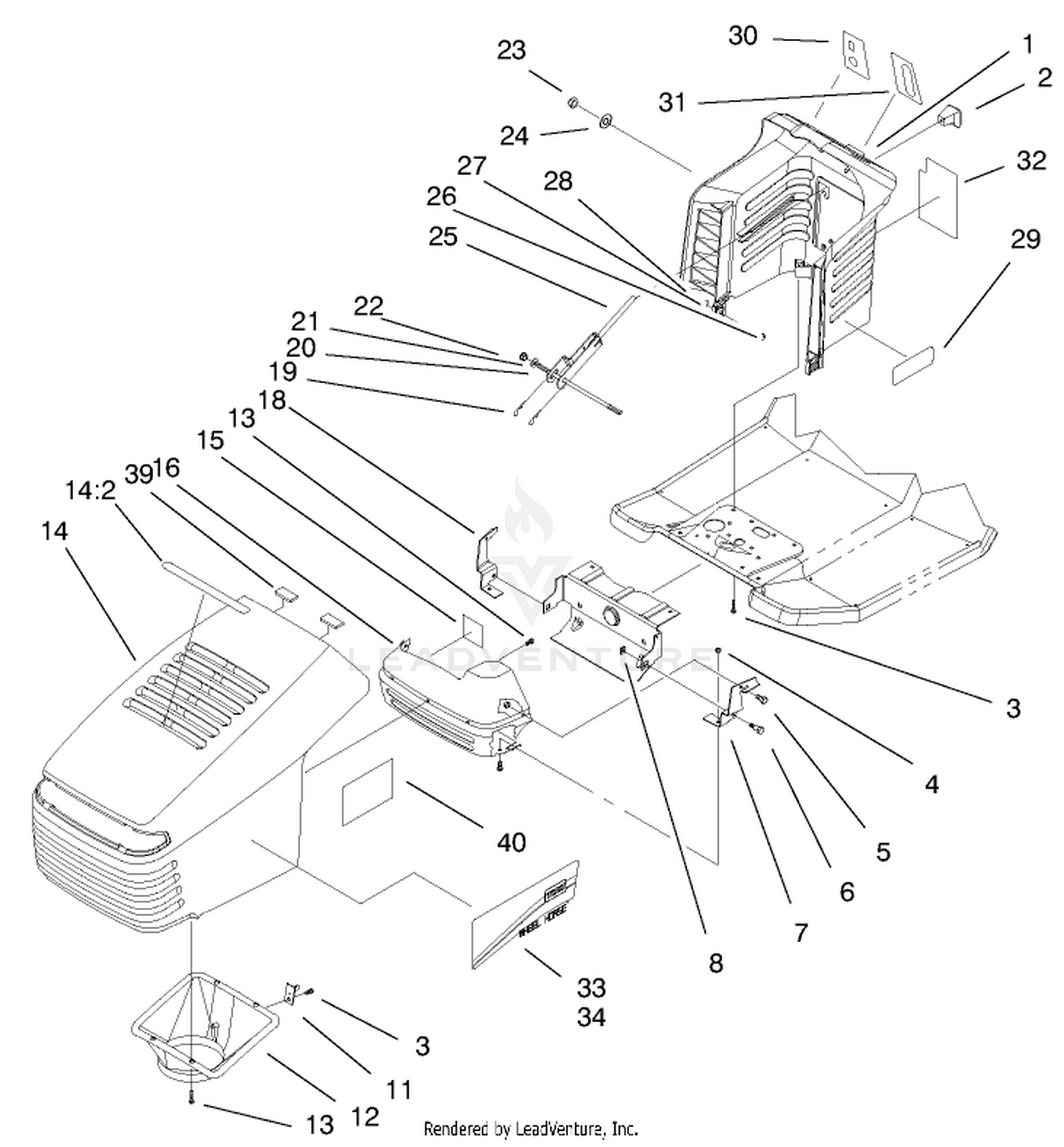 Hood  Tower Assembly