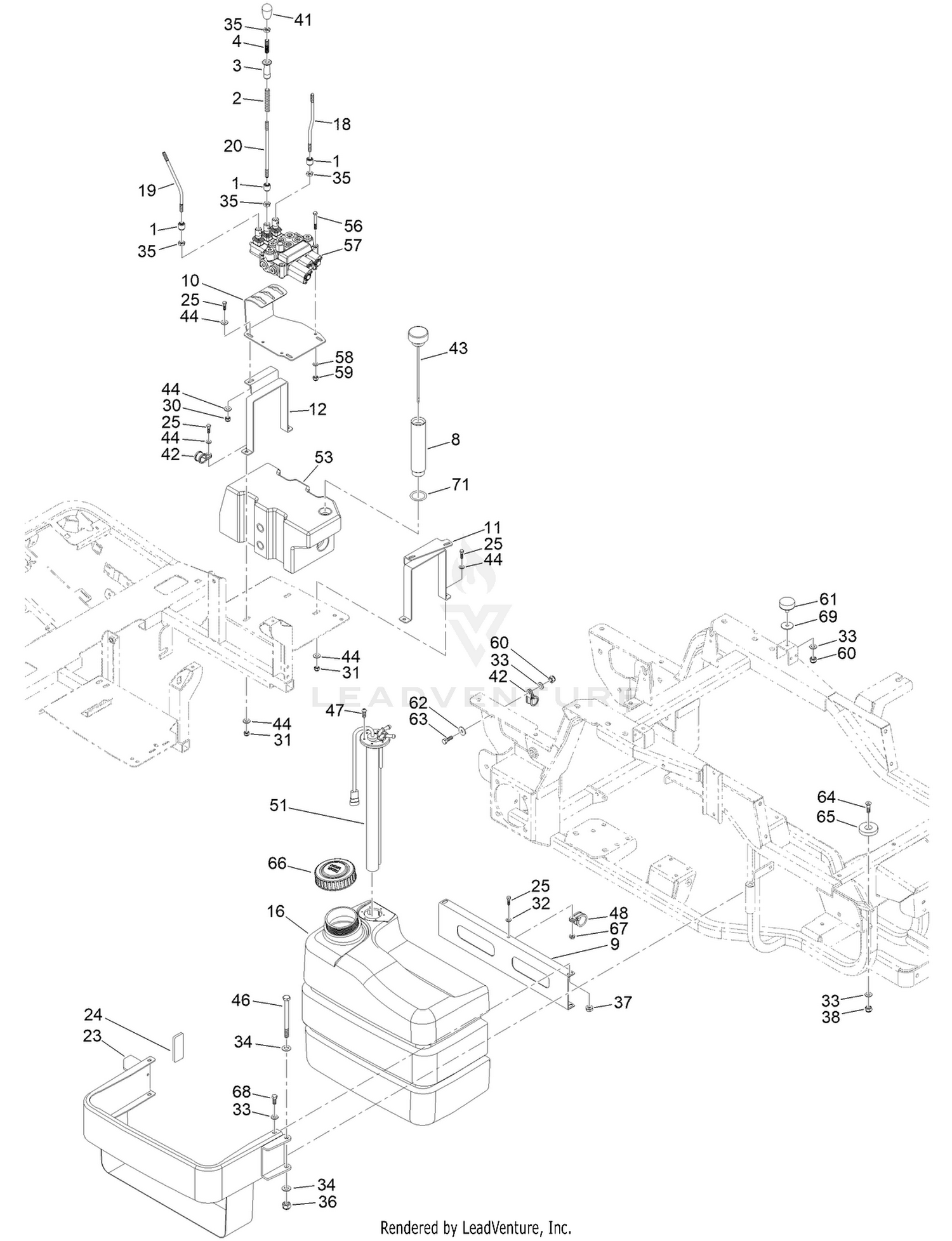 Fuel and Oil Tank Assembly