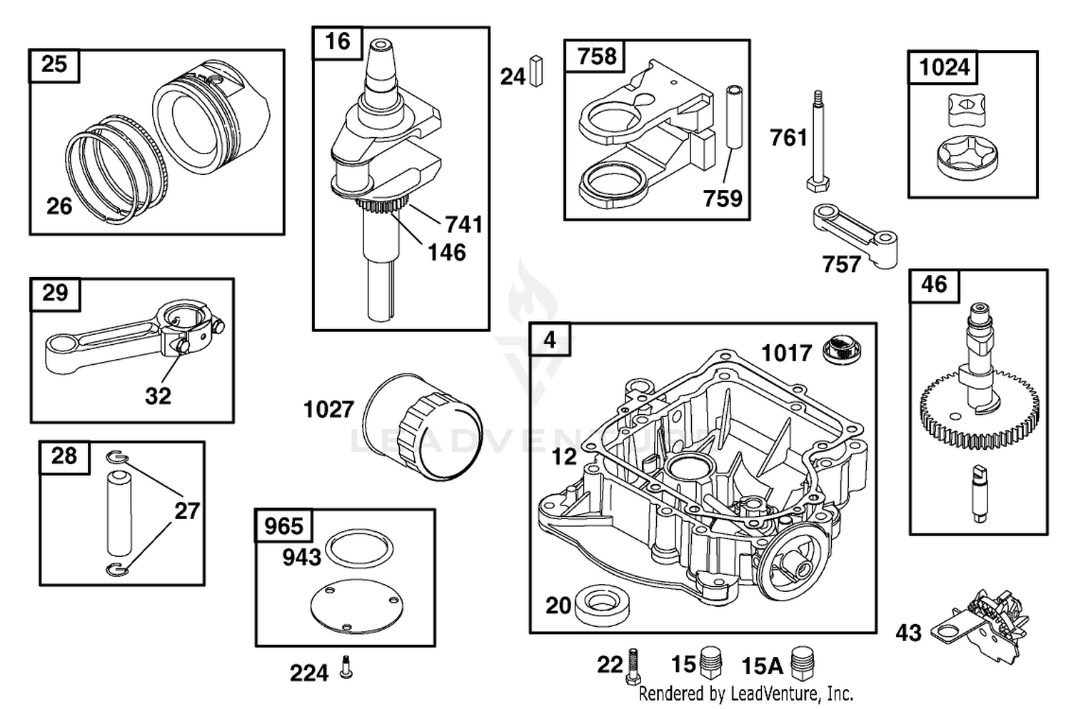 Engine Briggs  Stratton Model 28q777-0690-E1 3