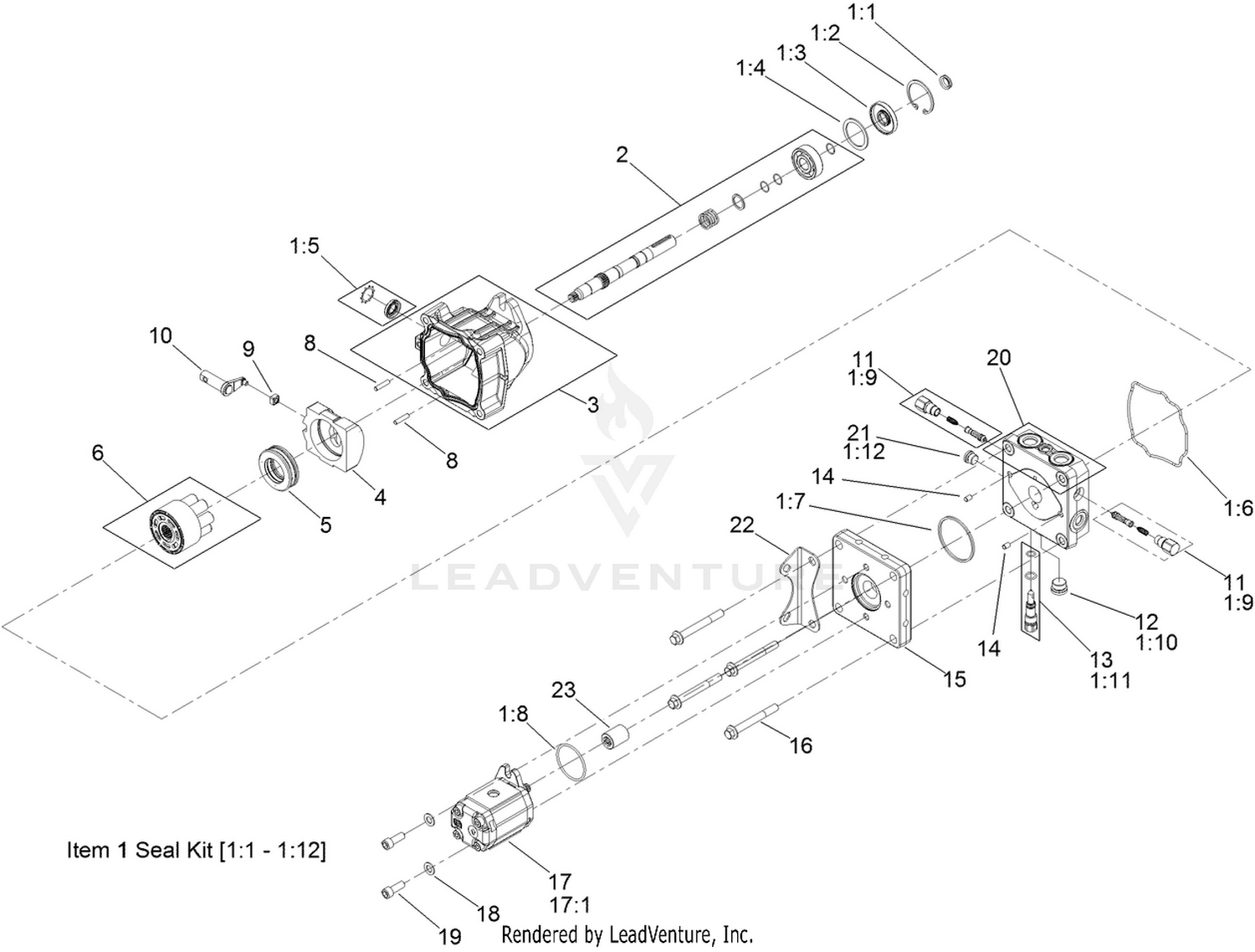 Hydrostat and Puimp Assembly No. 140-8824