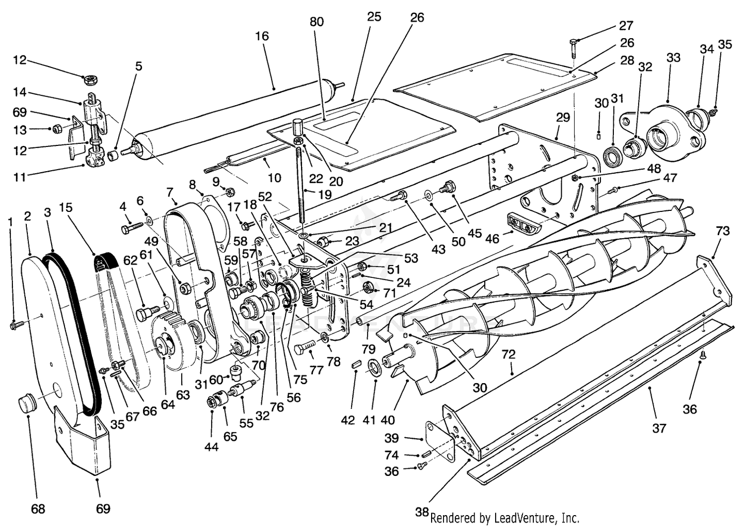 Cutting Unit Assembly-R.h.  Center