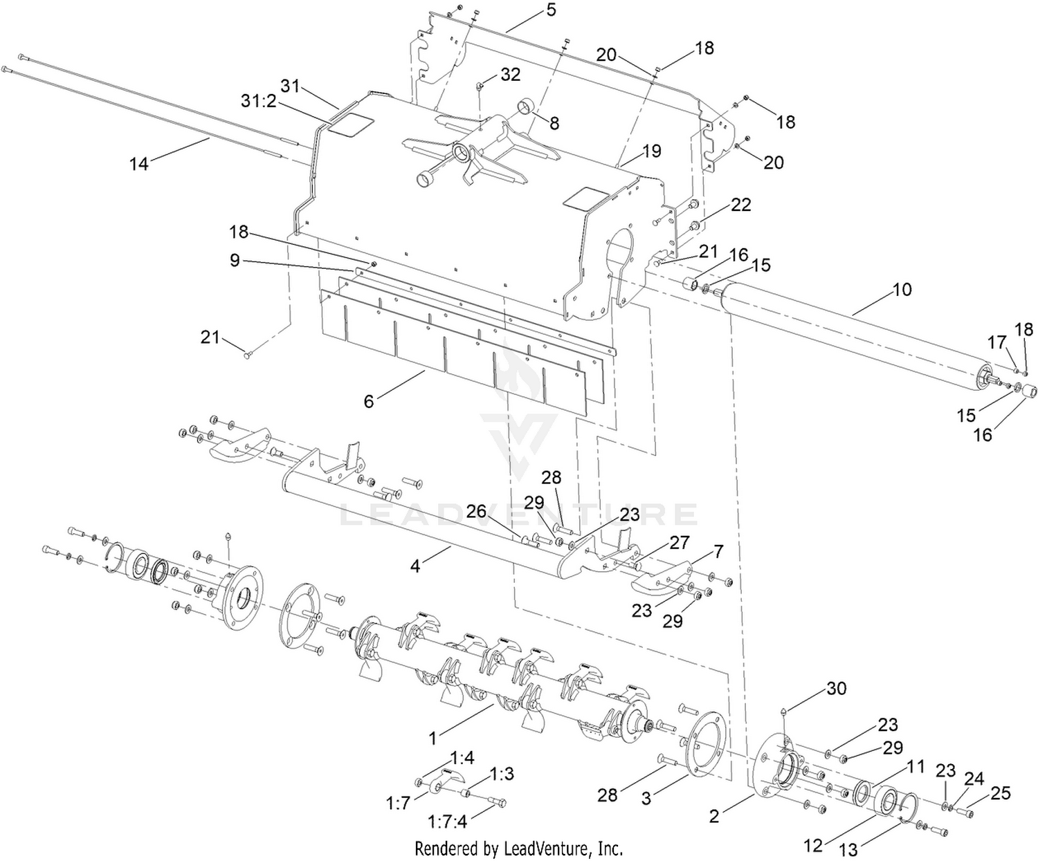 Flail Cutterhead Assembly No. 111-9515