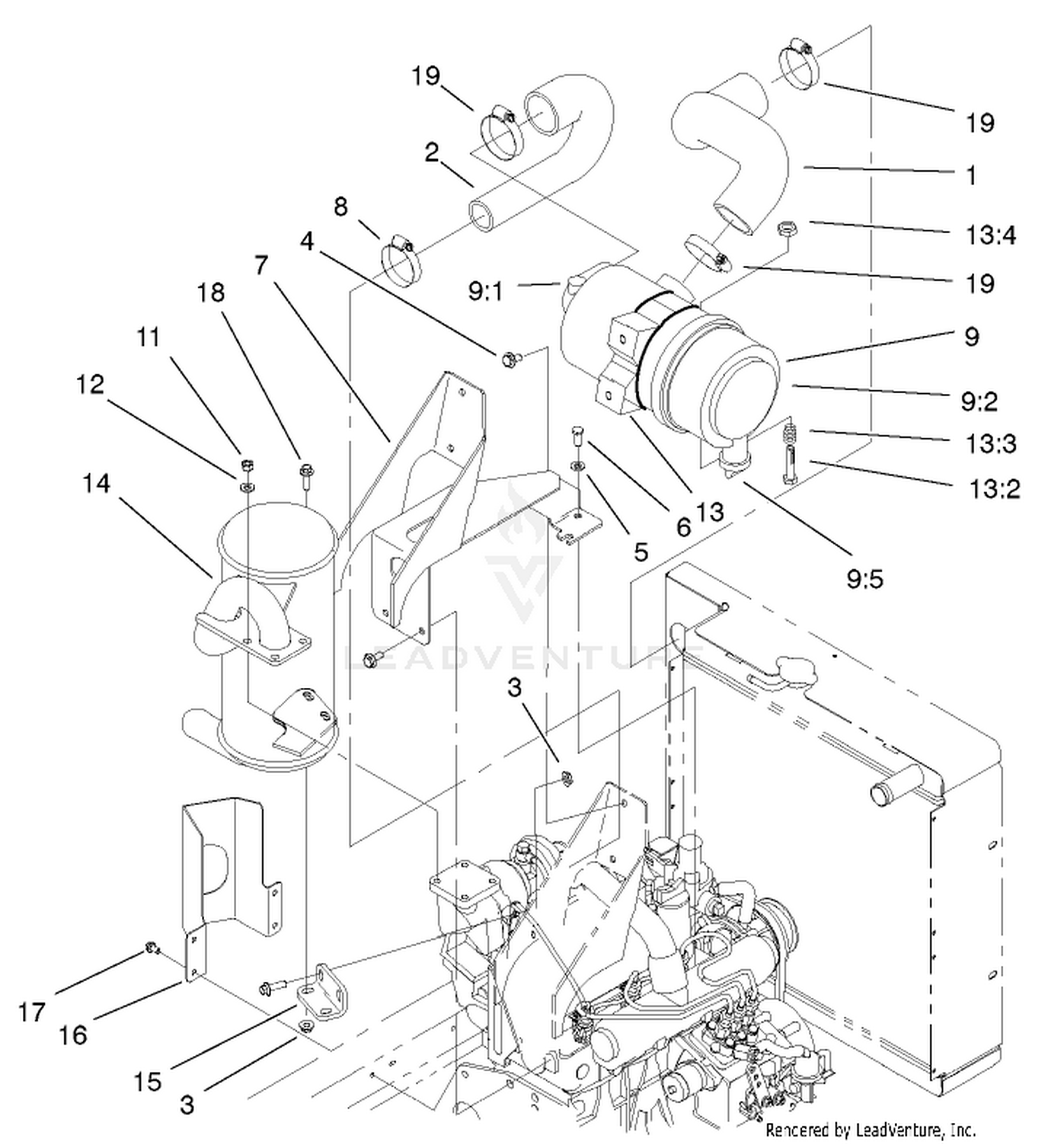 Air Cleaner And Muffler Assembly