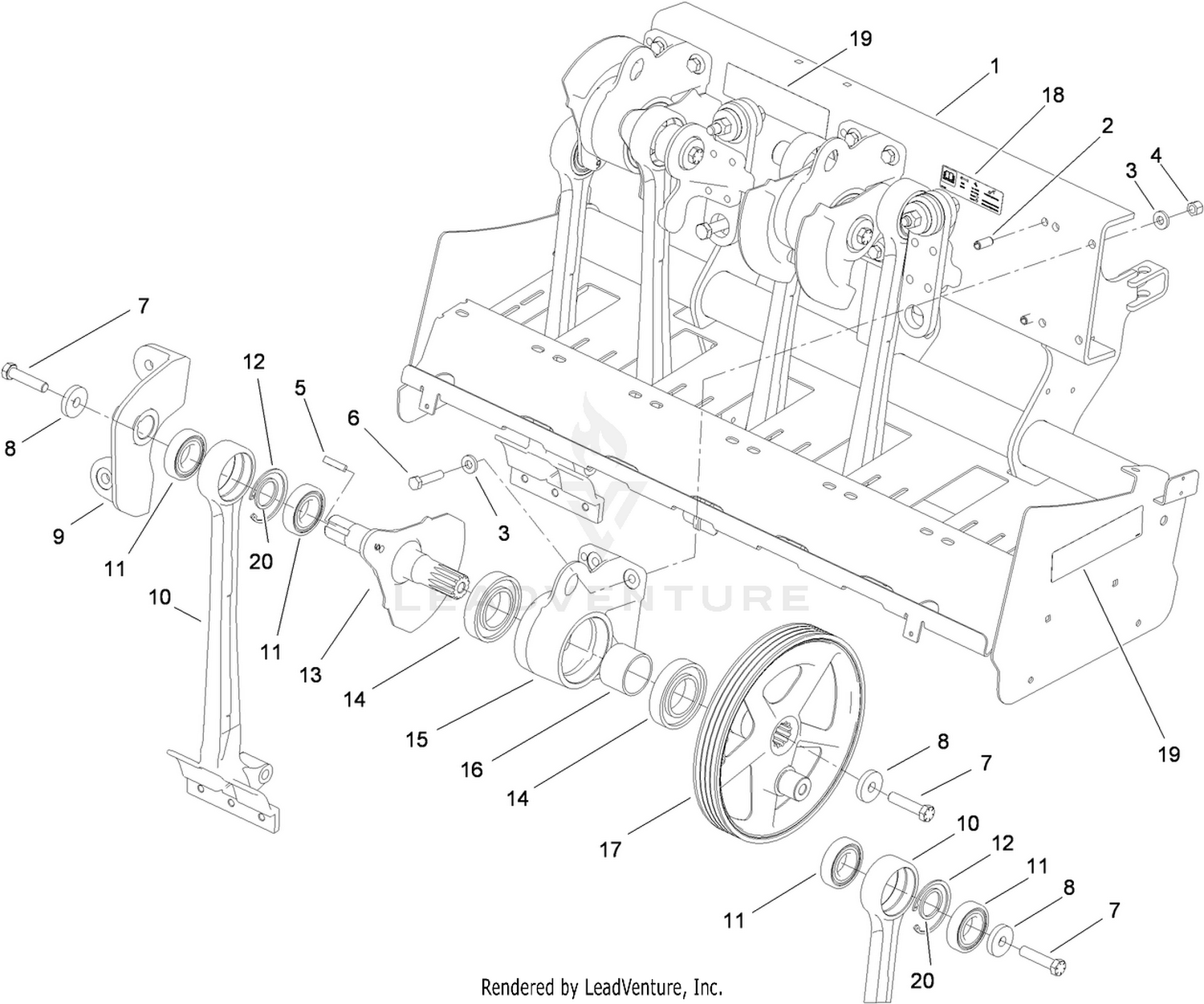 Coring Head Crank No. 1 and 2 Assembly