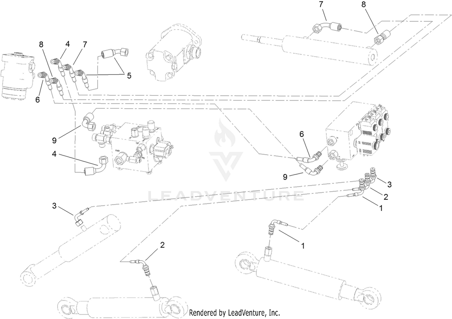 Lift / Steer Hydraulic Circuit Assembly
