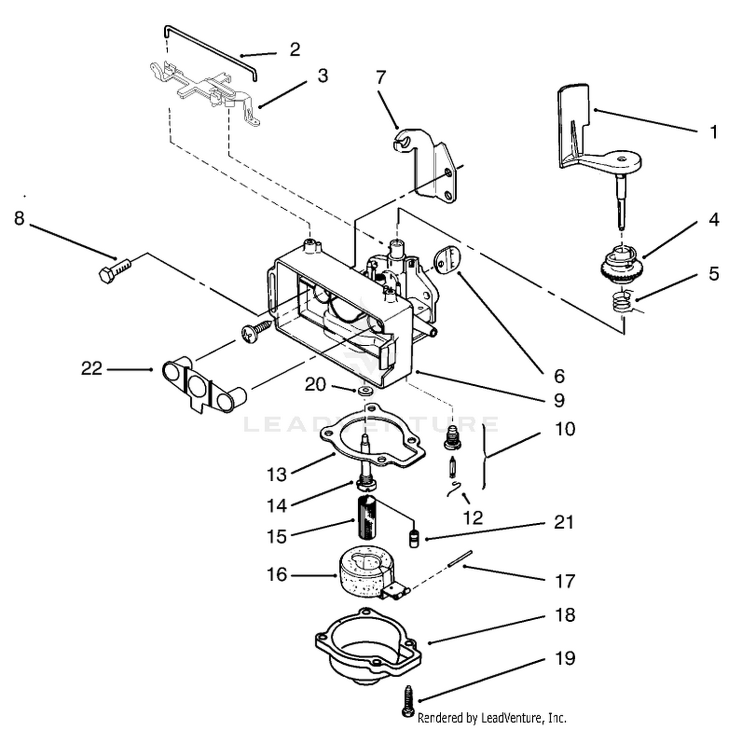 Carburetor Assembly (Model No. 20442 Only)