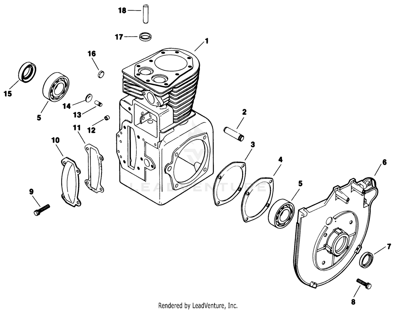 Crankcase-Engine Assembly-Kohler Model No. K321s-711533 (continued)