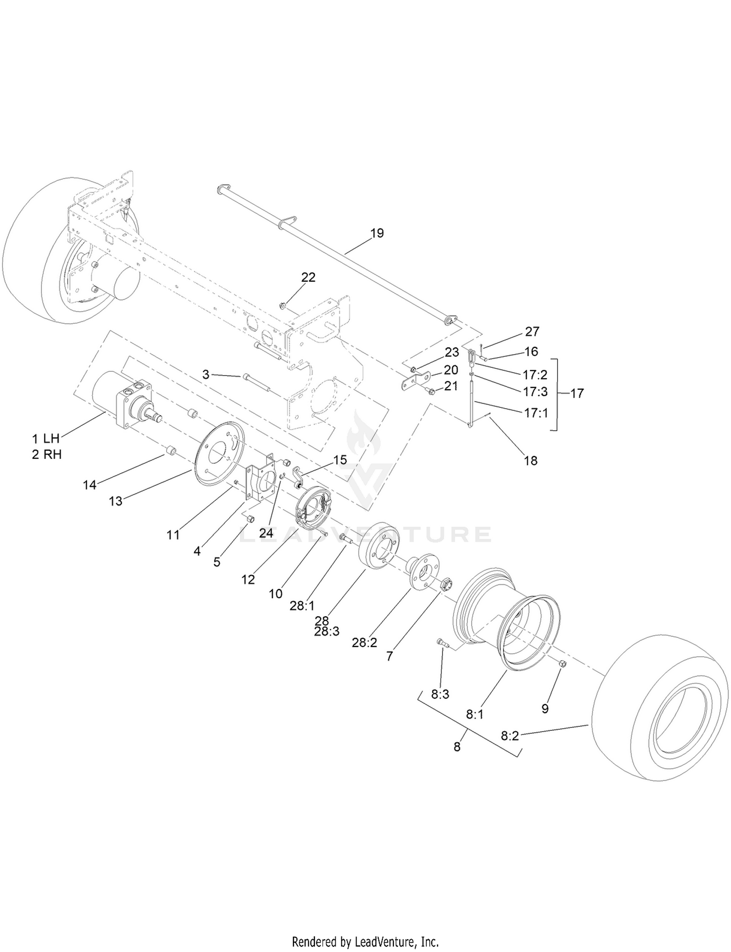 Front Wheel and Brake Assembly