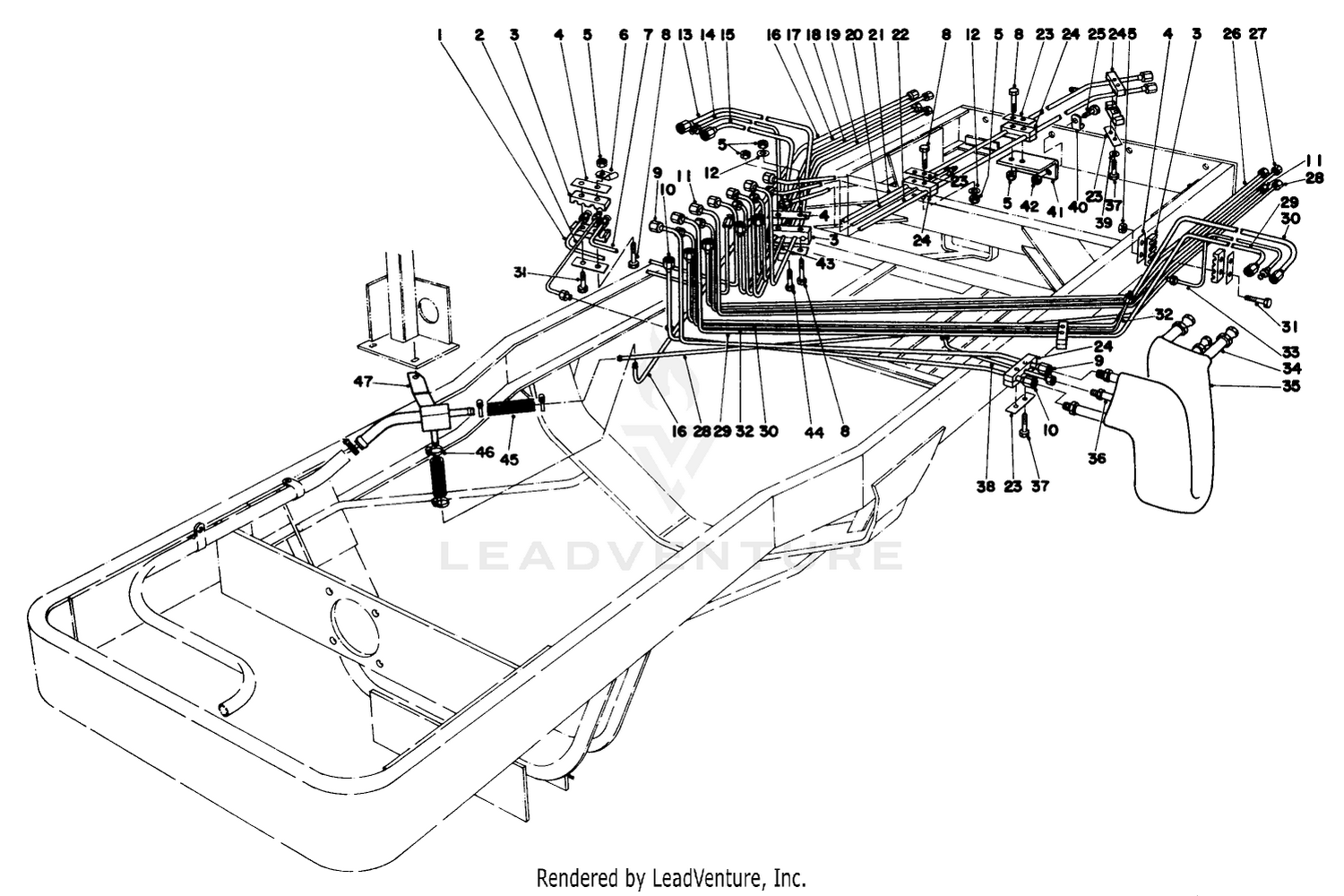 Cutting Unit Md Motor Return And Drain Lines