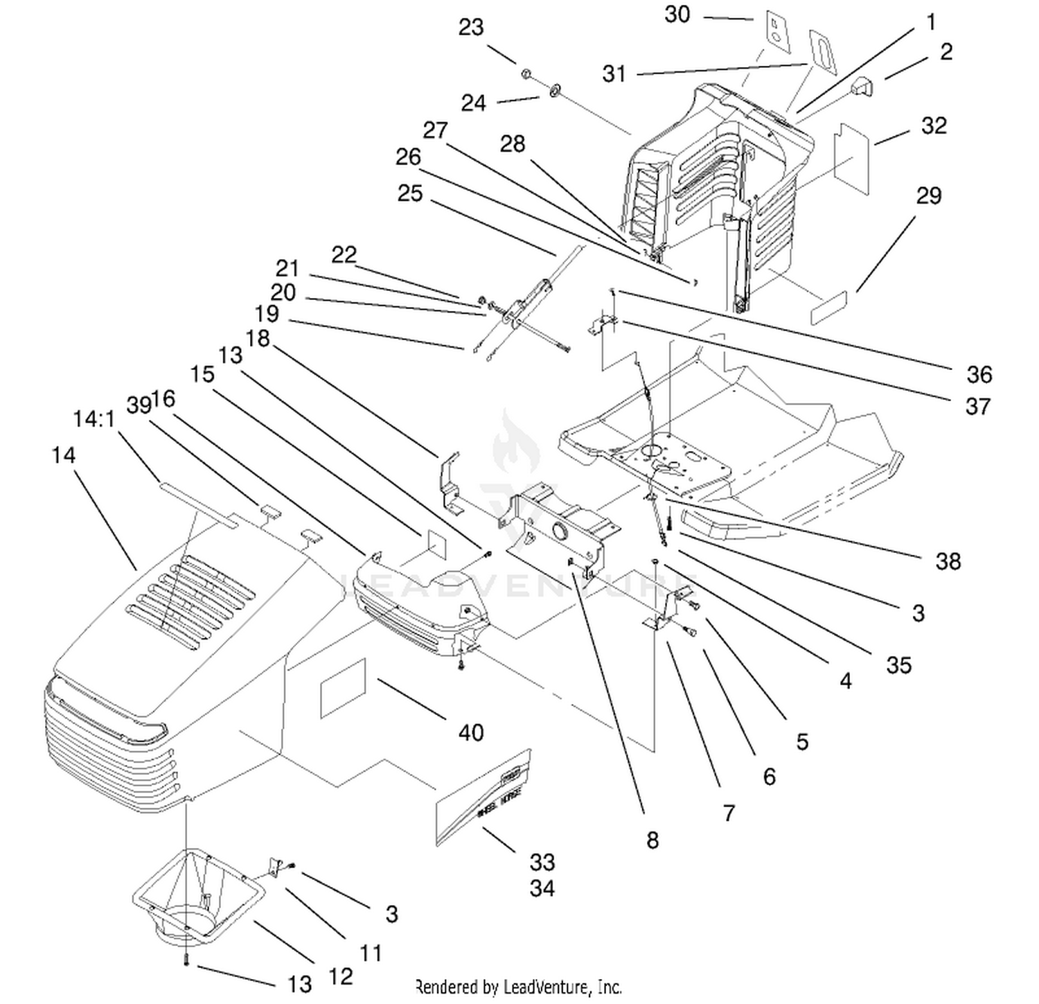 Hood  Tower Assembly