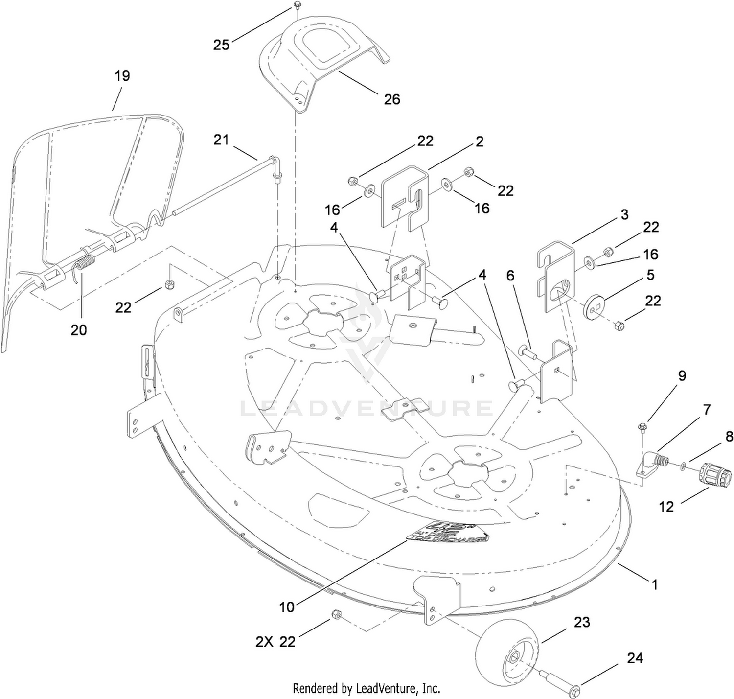 42 Inch Deck Assembly
