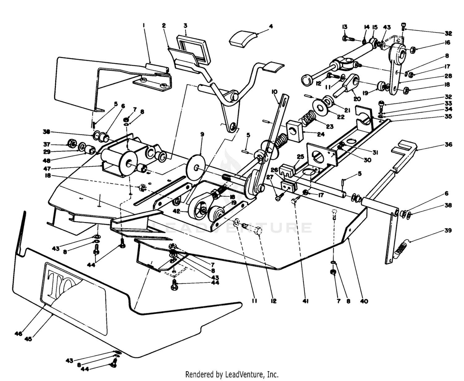 Foot Rest  Pedal Assembly