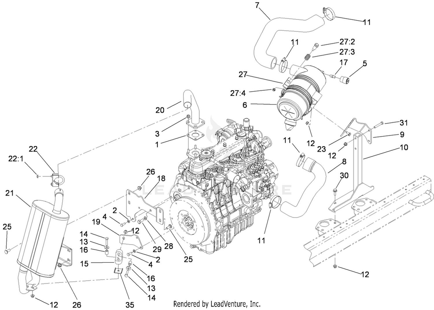 Engine Intake and Exhaust Assembly