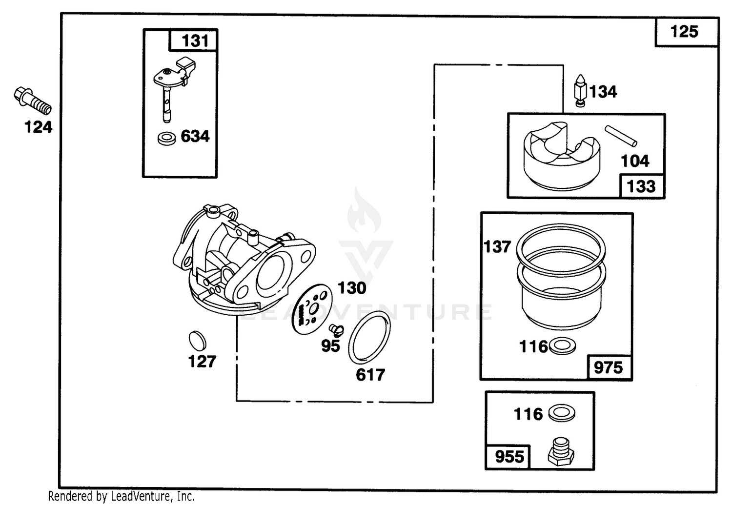 Engine Briggs  Stratton Model 128802-0615-01 3