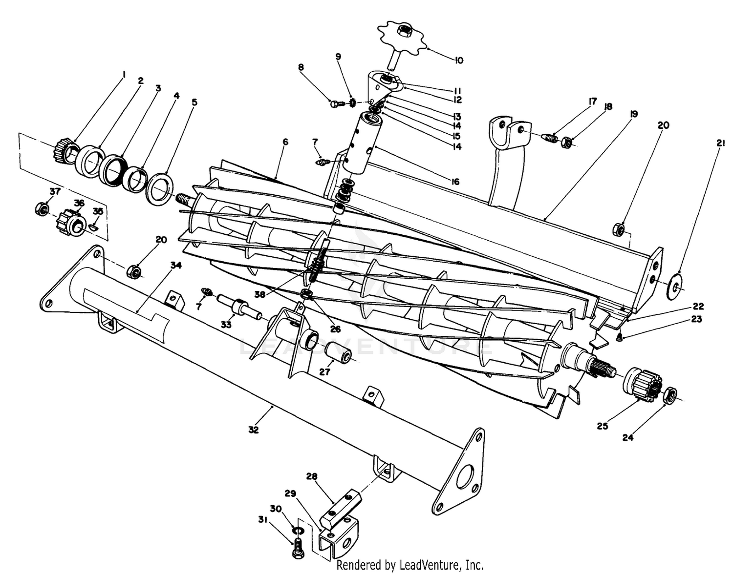 Reel  Bed Bar Assembly
