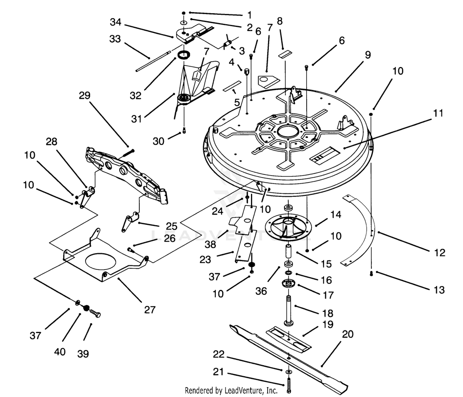 Deck  Spindle Assembly (32" Cutting Unit)