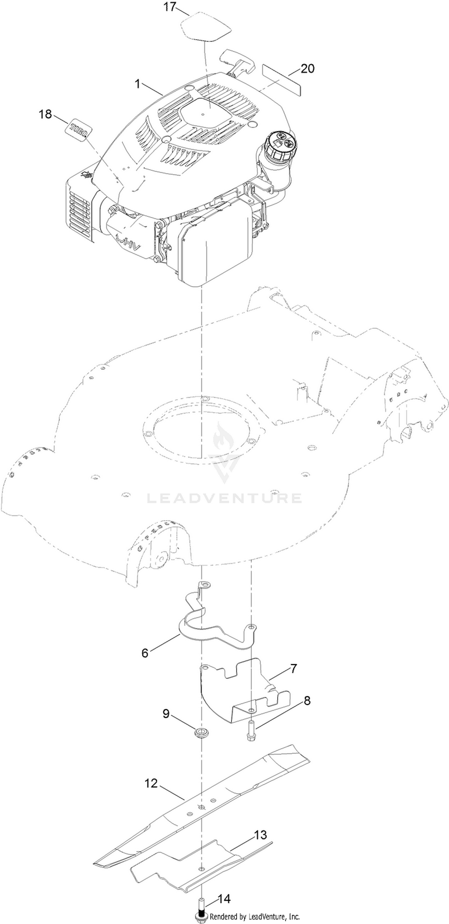 Engine and Blade Assembly