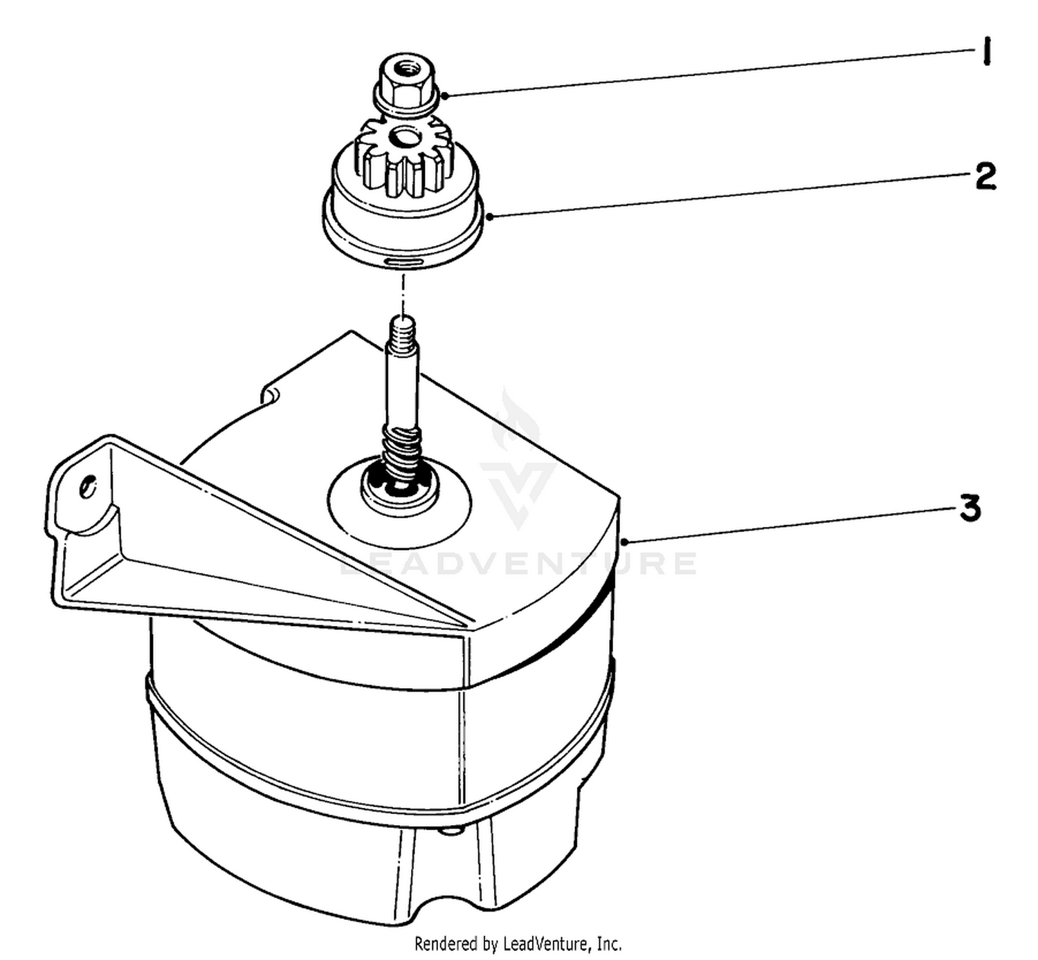 Starter Motor Assembly Model No. 18208 And 18257