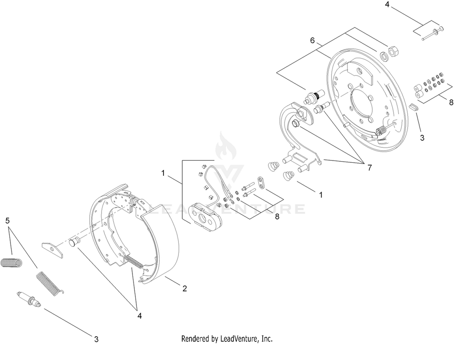 LH Brake Assembly No. 120-0818