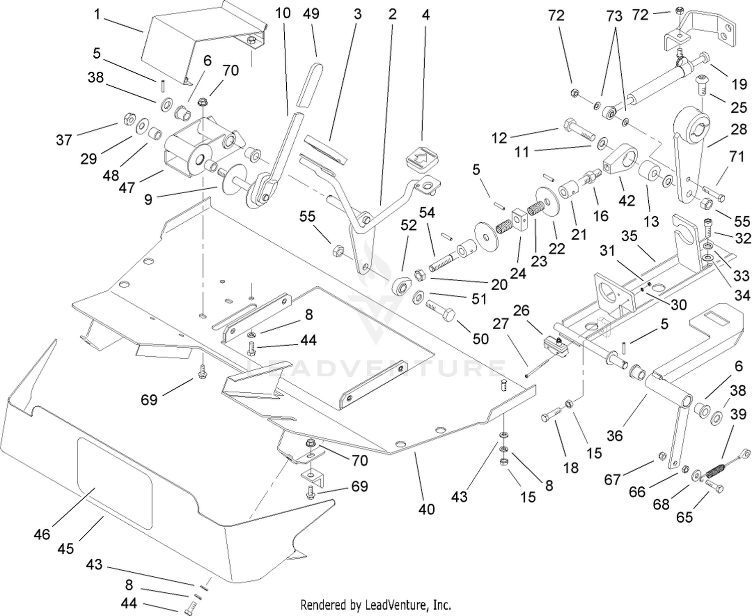 Foot Rest and Traction Pedal Assembly