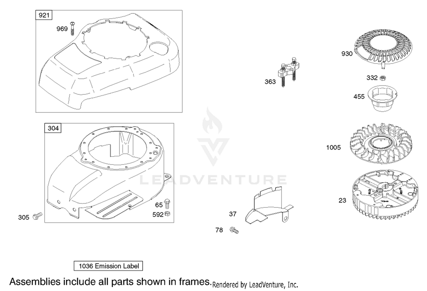 Blower Housing Assembly Briggs and Stratton Model 122602-0120-E1