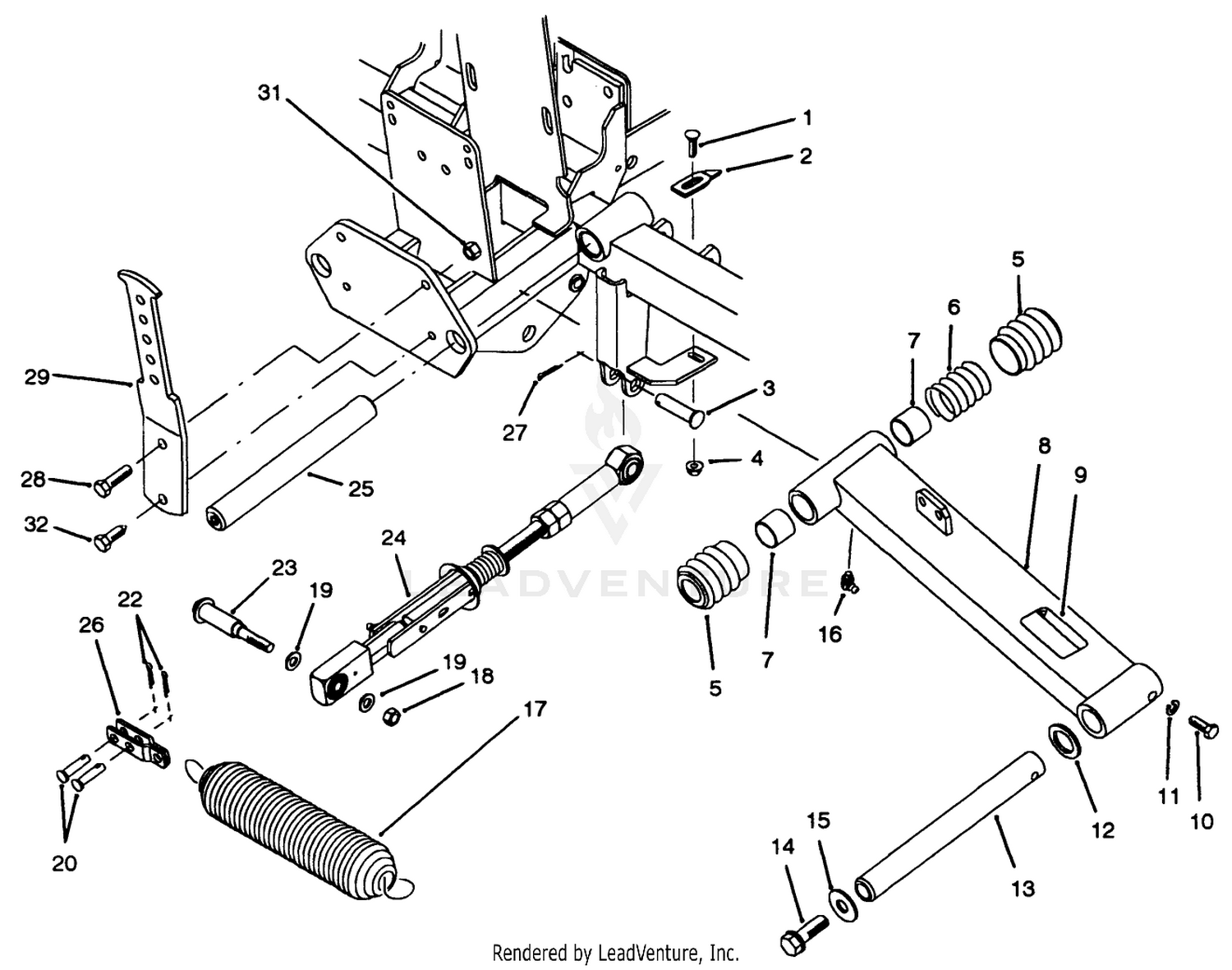 Front Cutting Unit Lift Arm Assembly