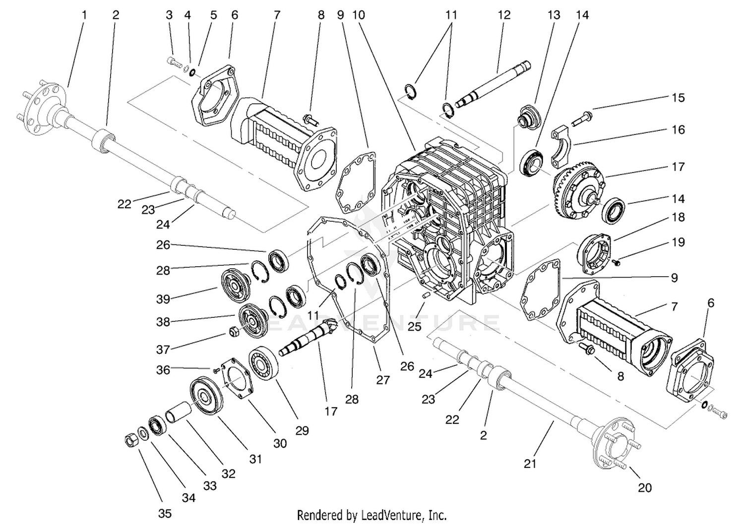 Front Axle Gear Housing Assemlby