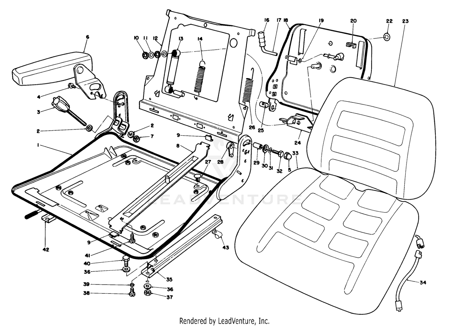 Deluxe Suspension Seat Model No. 30756 (optional)