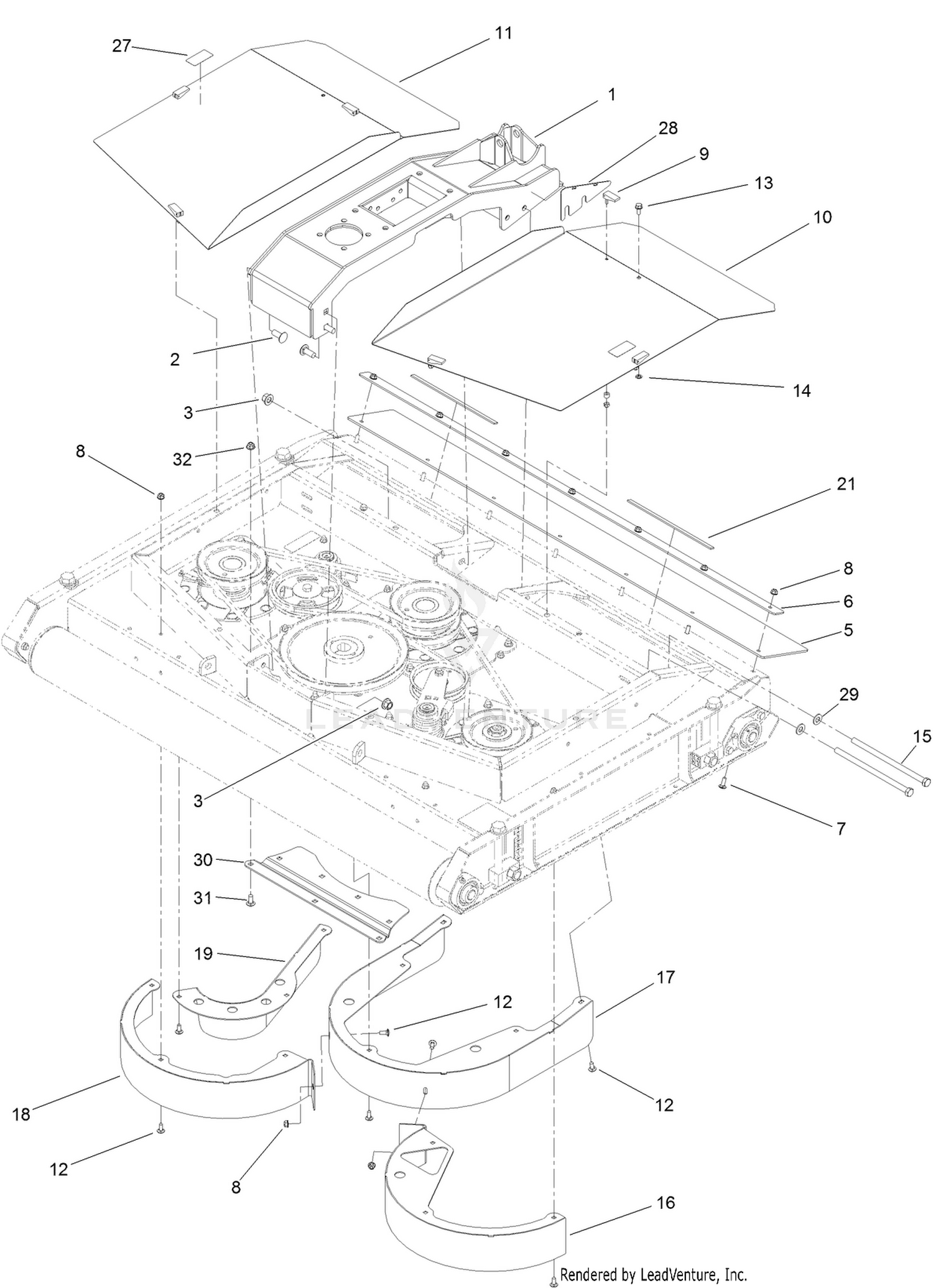 Deck Mount and Deck Cover Assembly