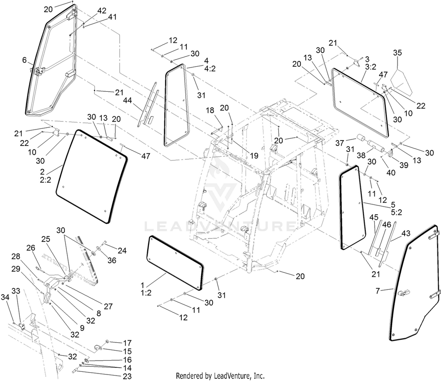 Window, Door and Striker Assembly