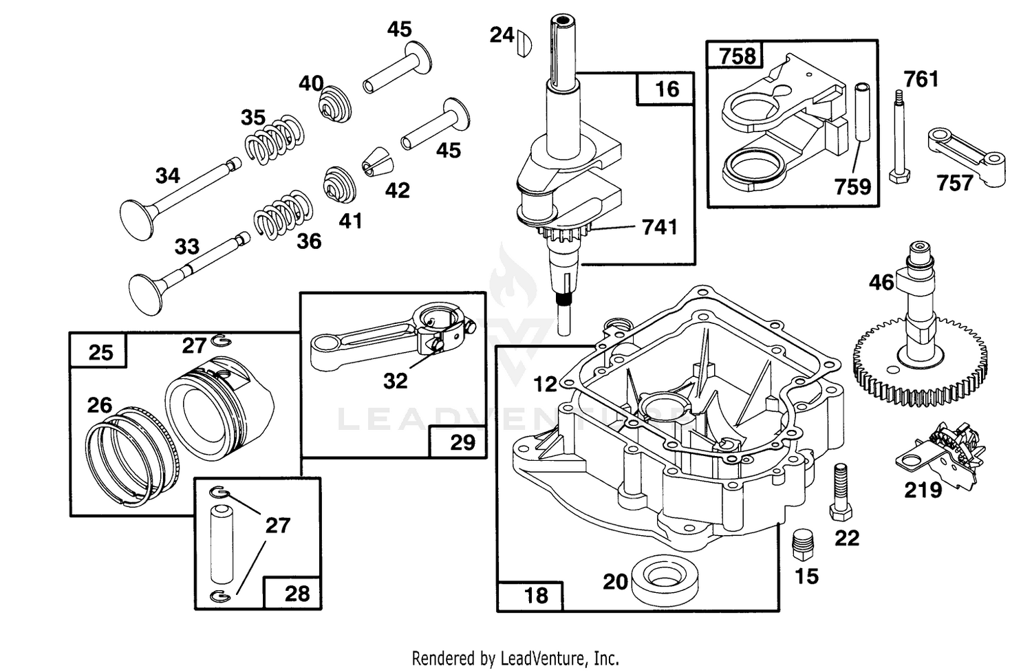 Engine Briggs  Stratton Model 283707-0156-01 2