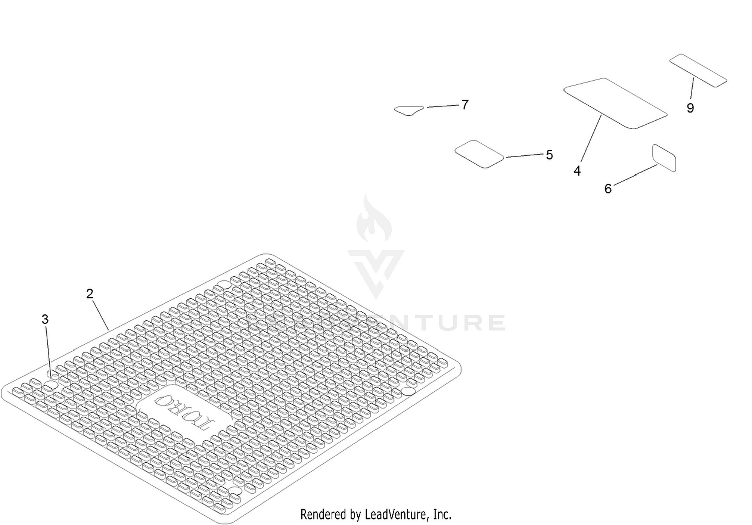 Model Specific Decal and Floor Mat Assembly