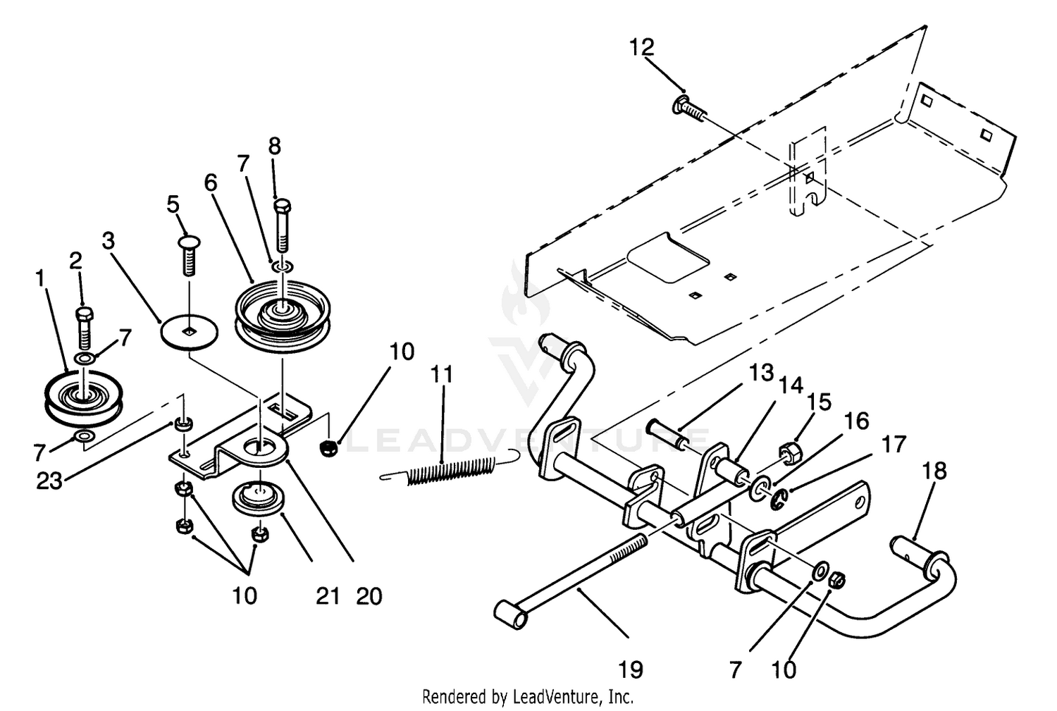 Idler And Pedal Shaft Assembly