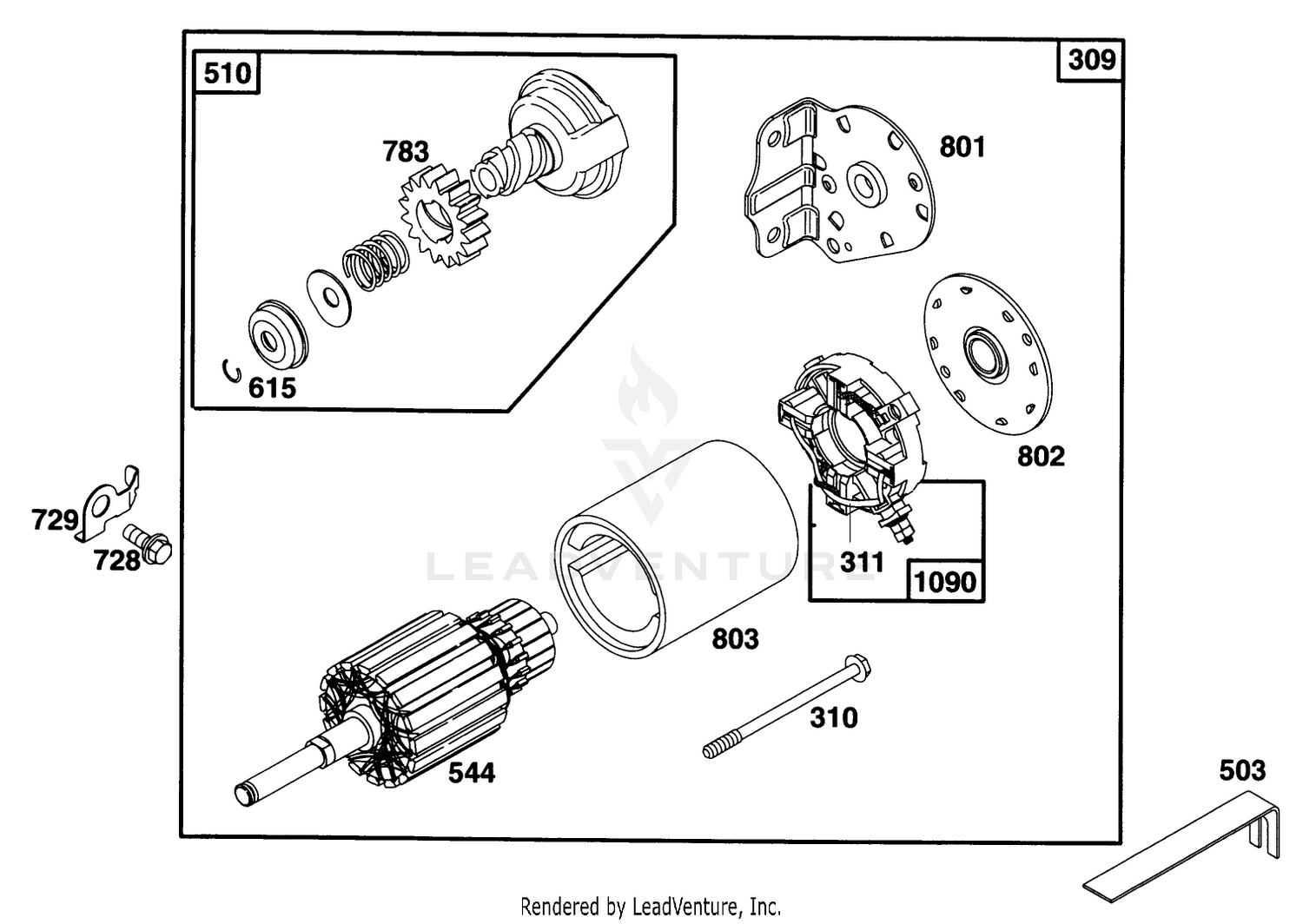 Engine Briggs  Stratton Model 28n707-0131-01 8