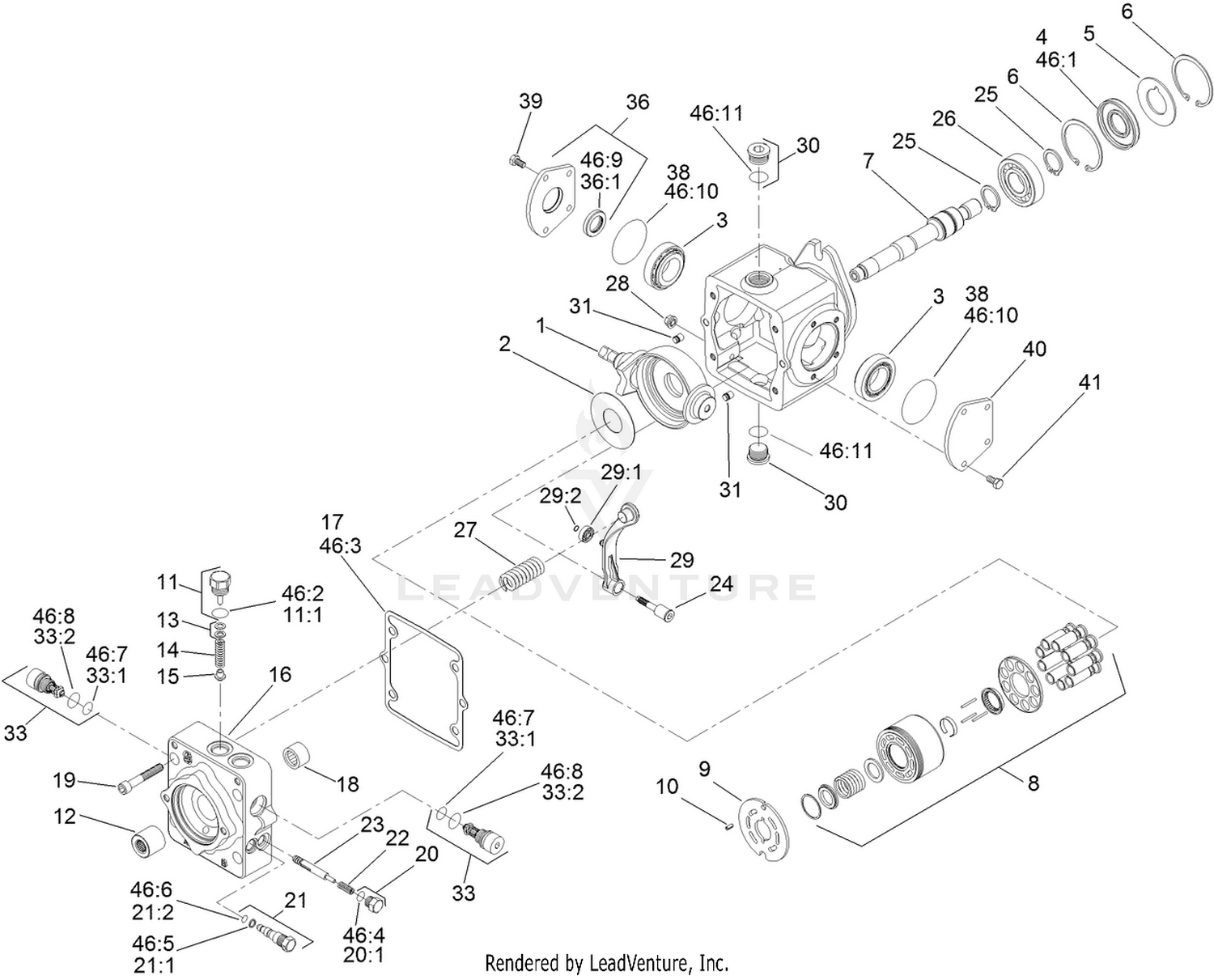 Hydraulic Pump Assembly No. 119-6972
