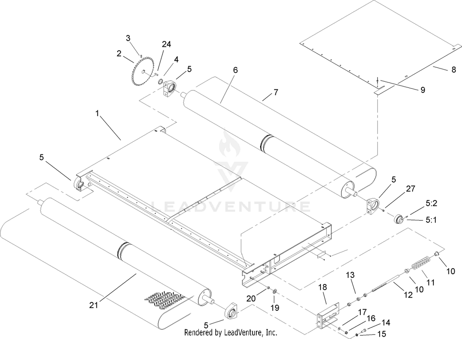 Slider Bed and Roller Assembly