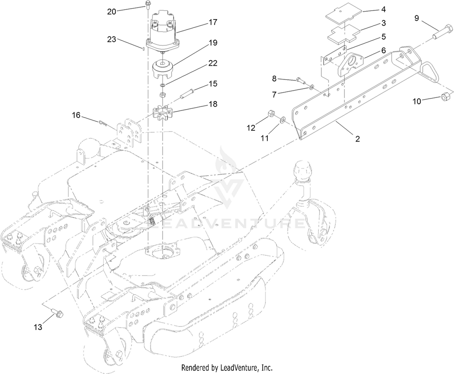 Left Deck Mount Assembly