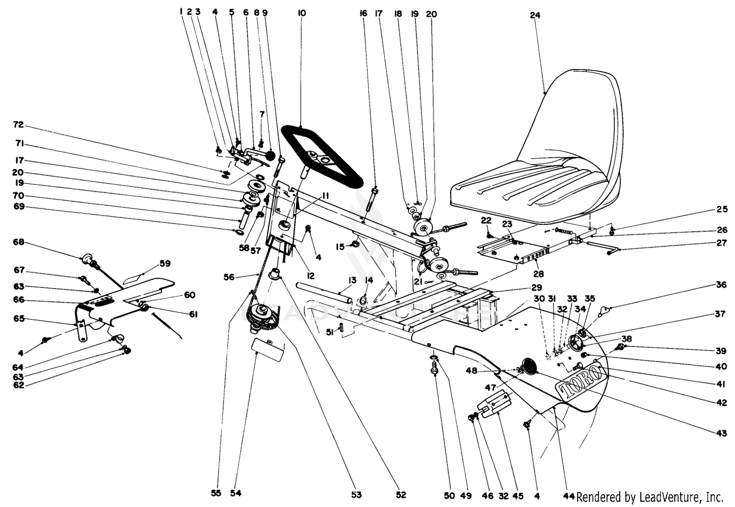 Steering And Seat Assembly