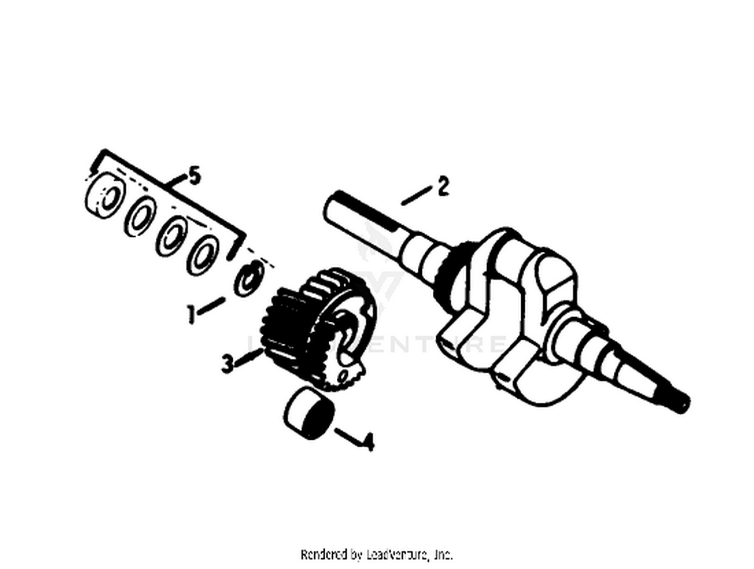Crankshaft-Engine Assembly Kohler Model K-321s Spec. No. 60407
