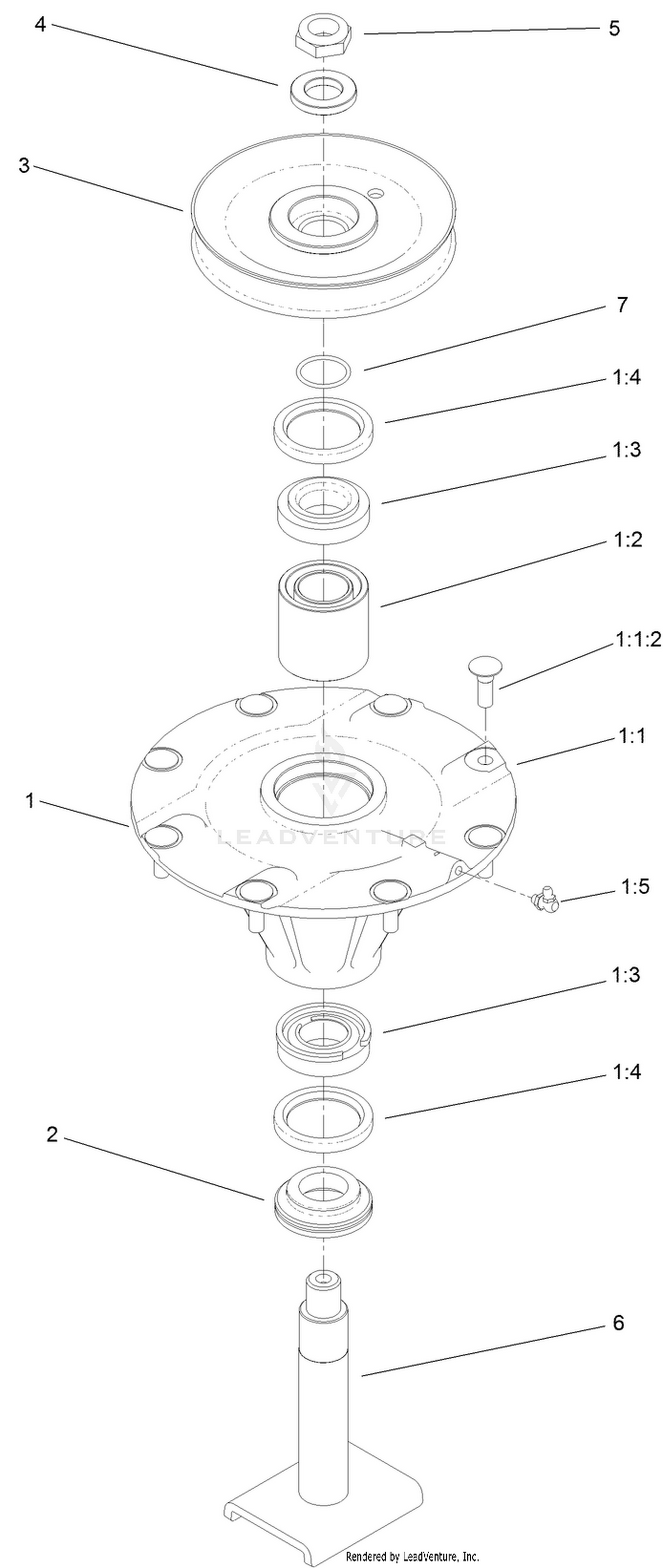 Low Spindle Assembly No. 137-3543